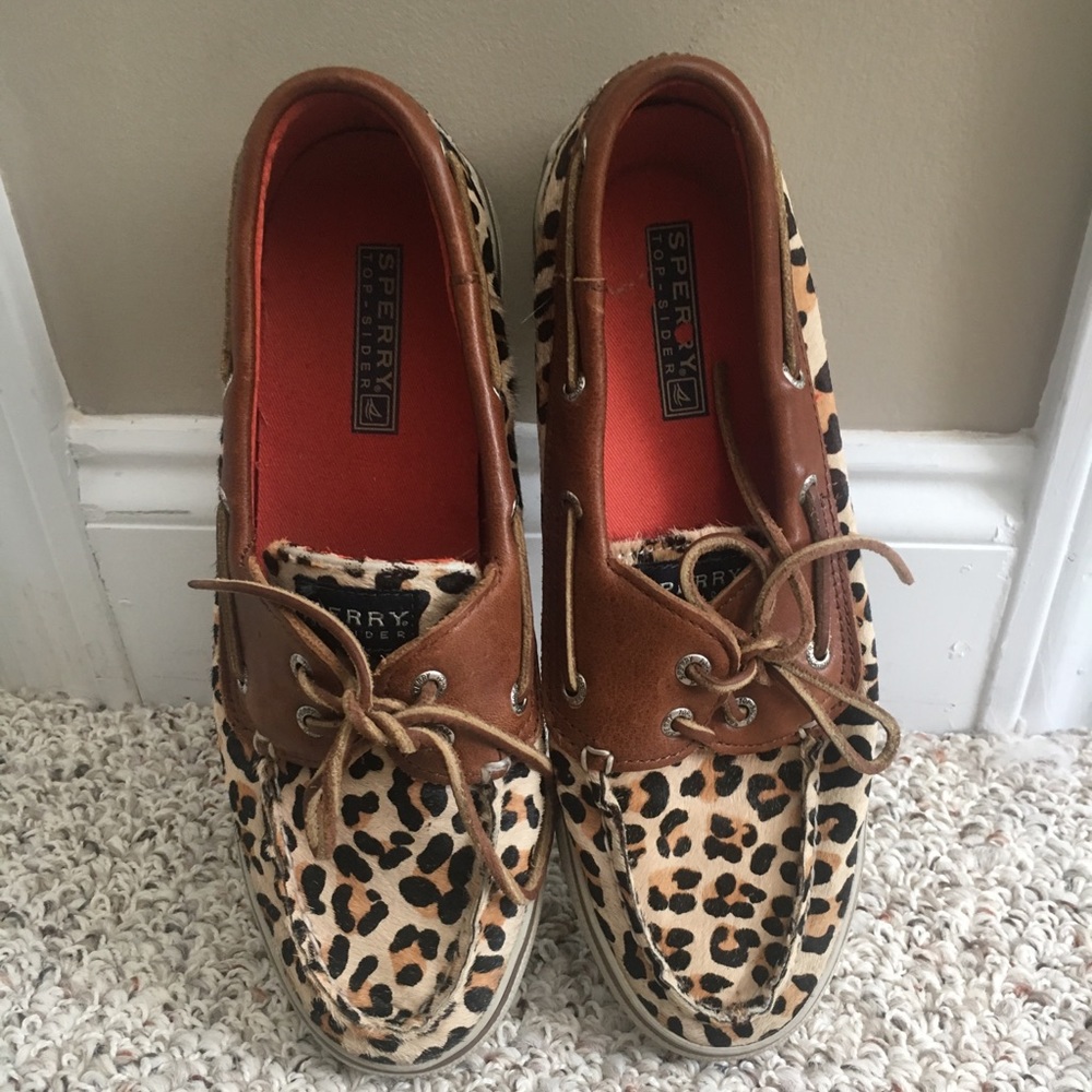 Leopard Print Sperrys